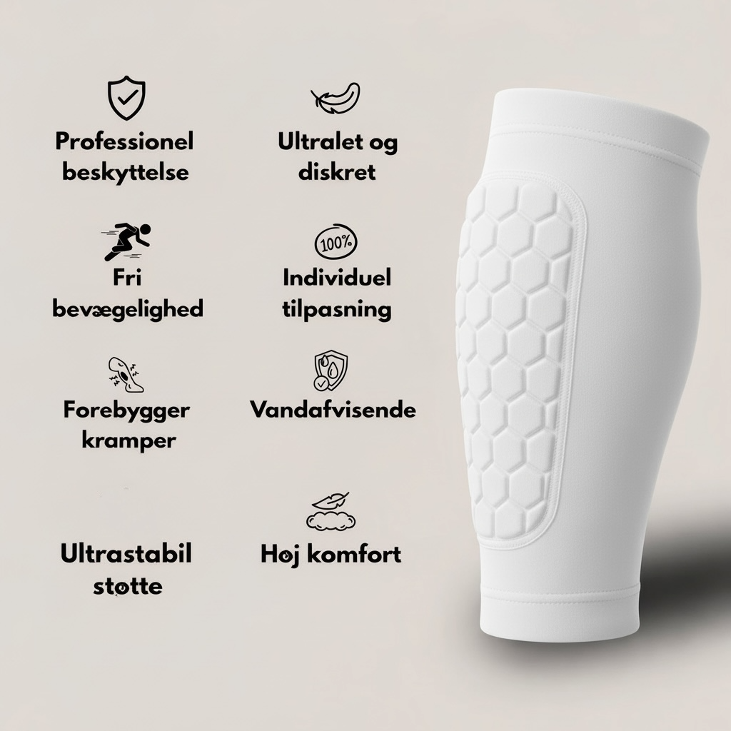 2 stk BoneShield Benskinne Beskytter - Hvid