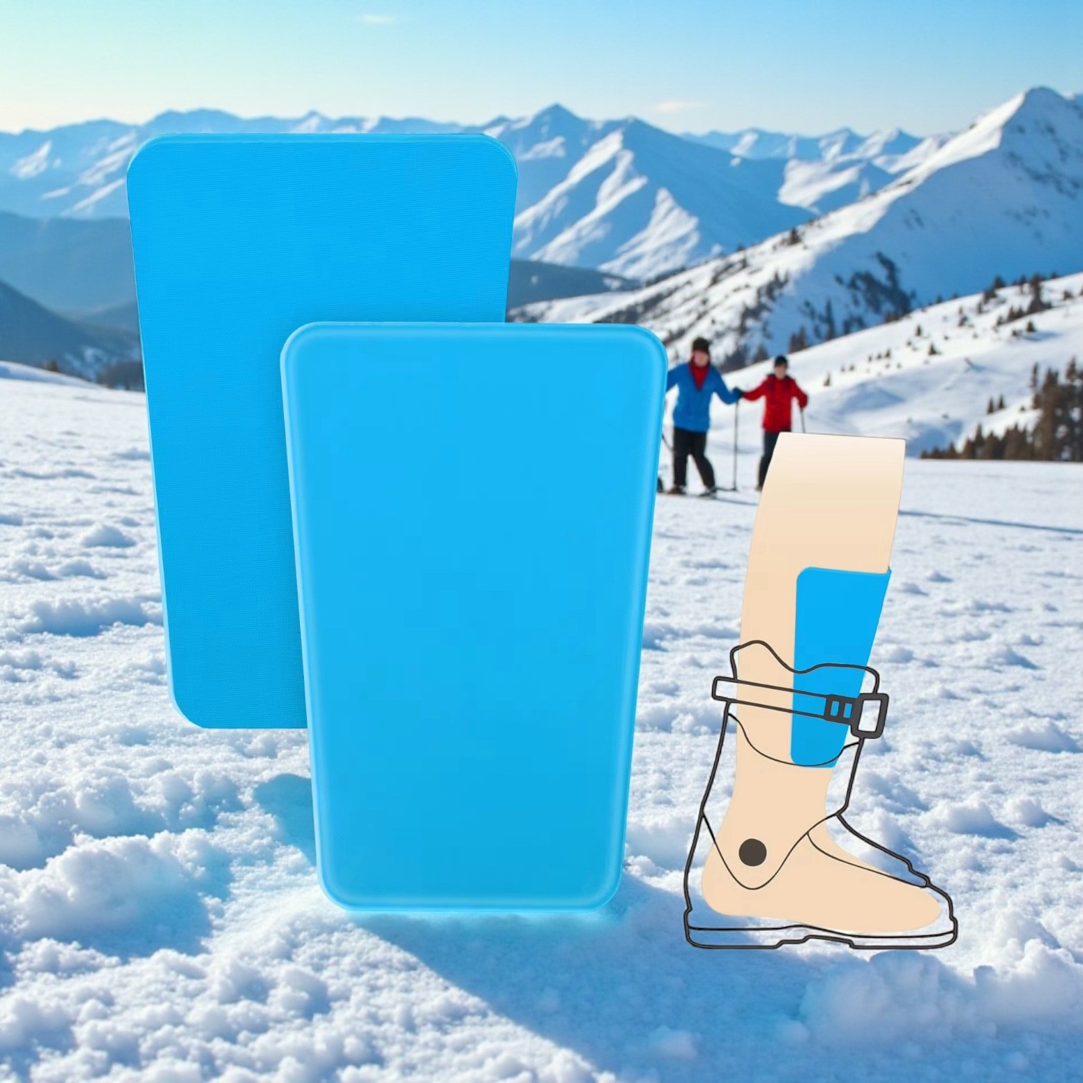 2 stk Skistøvle Pain Pad - V1