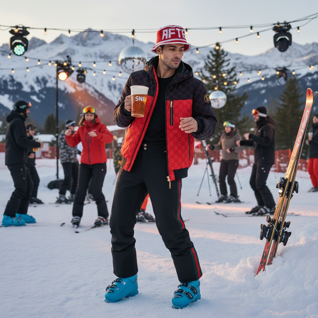 Afterski Party Hæklet Bøllehat - Unisex - Billede 4